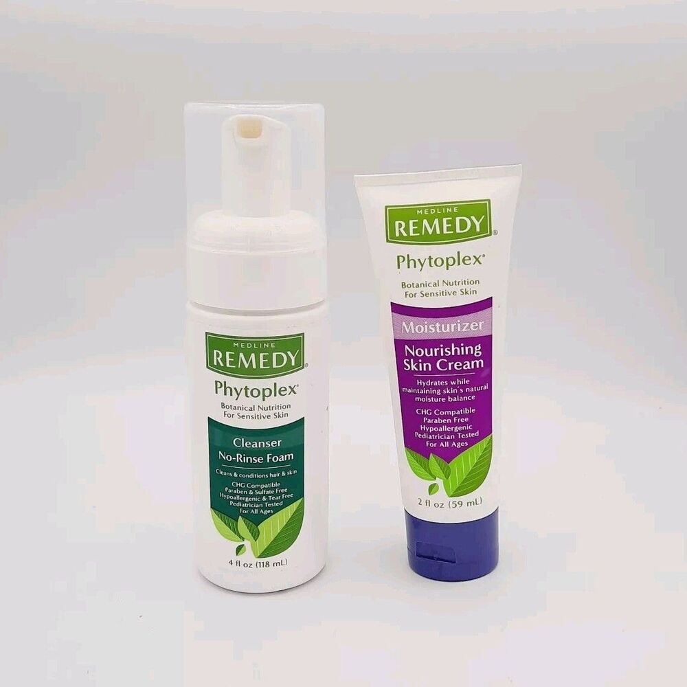2 Medline Remedy Phytoplex Cleanser & Nourishing Skin Cream 2 oz Travel Size